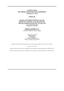 STELLANTIS N.V. (Translation of Registrant’S Name Into English)