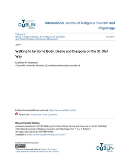 Walking to Be Some Body: Desire and Diaspora on the St. Olaf Way