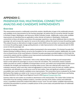 Multimodal Connectivity Analysis and Candidate Improvements