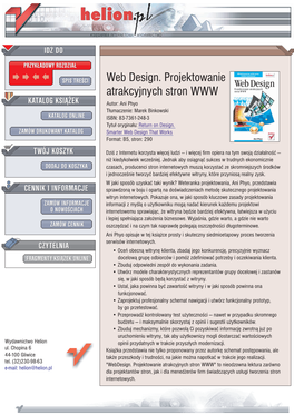 Web Design. Projektowanie Atrakcyjnych Stron