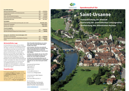 Saint-Ursanne Sanfte Sanierung Des Öffentlichen Raums CHF 3‘573‘000.– Investitionskosten Total CHF 7.84 Mio