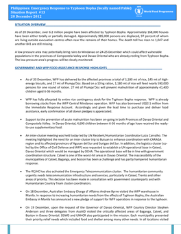 Emergency Response to Typhoon Bopha (Locally Named Pablo) Situation Report #13 20 December 2012