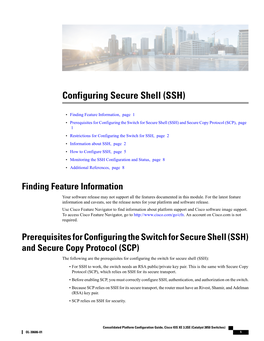 Configuring Secure Shell (SSH)