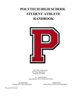 Polytech High School Student Athlete Handbook