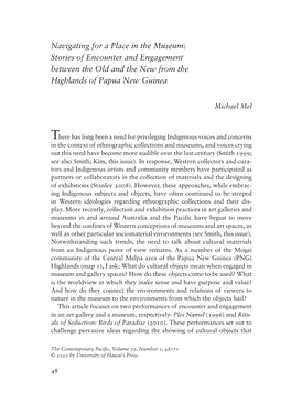 Navigating for a Place in the Museum: Stories of Encounter and Engagement Between the Old and the New from the Highlands of Papua New Guinea