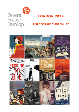 LONDON 2019 Estates and Backlist