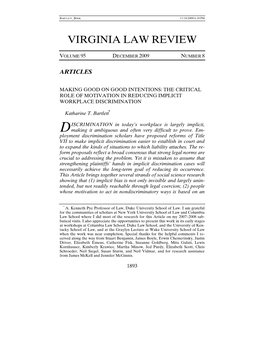 Making Good on Good Intentions: the Critical Role of Motivation in Reducing Implicit Workplace Discrimination