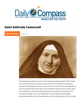 Saint Geltrude Comensoli