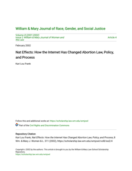 How the Internet Has Changed Abortion Law, Policy, and Process