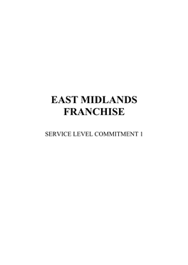 East Midland Trains Service Level Commitment 1