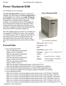 Power Macintosh 8100 - Wikipedia, The… Power Macintosh 8100