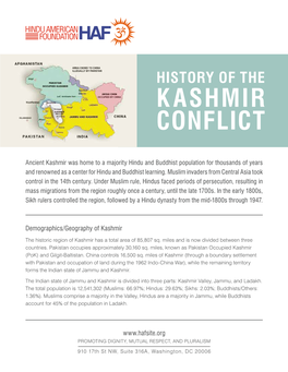 Demographics/Geography of Kashmir