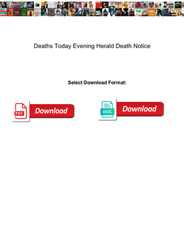 Deaths Today Evening Herald Death Notice