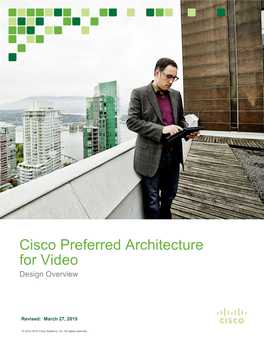 Cisco Preferred Architecture for Video, Design Overview