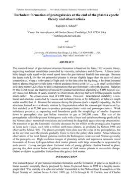 Turbulent Formation of Protogalaxies at the End of the Plasma Epoch: Theory and Observations