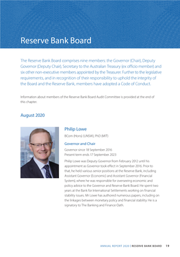 Reserve Bank of Australia Annual Report 2020