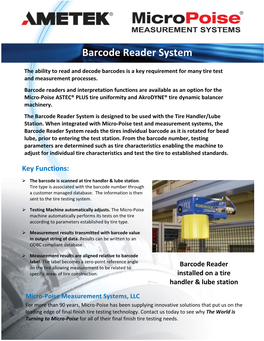 Barcode Reader System