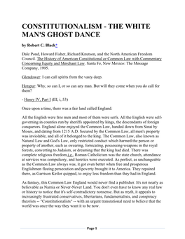 THE WHITE MAN's GHOST DANCE by Robert C