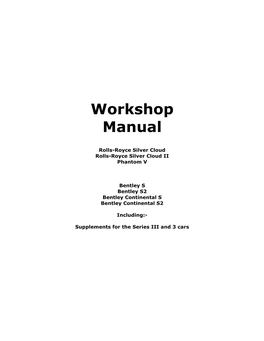 Workshop Manual