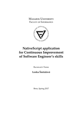 Nativescript Application for Continuous Improvement of Software Engineer’S Skills