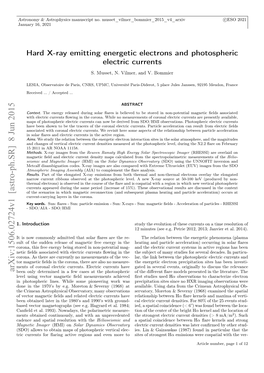 Hard X-Ray Emitting Energetic Electrons and Photospheric Electric Currents