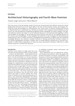 Architectural Historiography and Fourth Wave Feminism