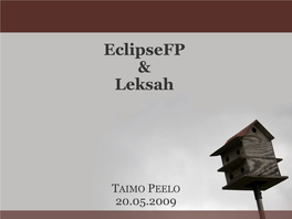 Eclipsefp & Leksah