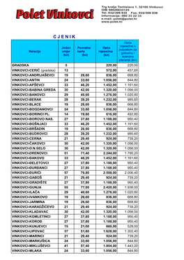 Cjenik Autobusnih Karata