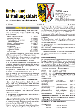 Und Mitteilungsblatt Amts