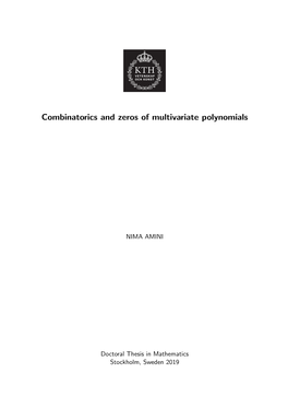 Combinatorics and Zeros of Multivariate Polynomials