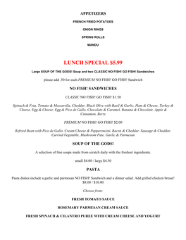 View Lunch Menu