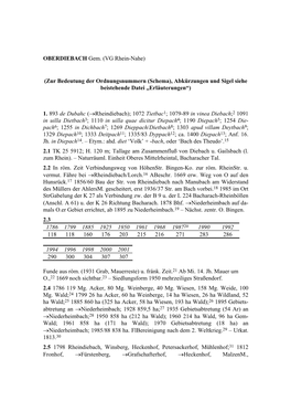 Oberdiebach Im Historischen Ortslexikon