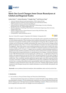 Steric Sea Level Changes from Ocean Reanalyses at Global and Regional Scales