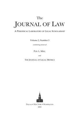 Journal of Law, V2n3