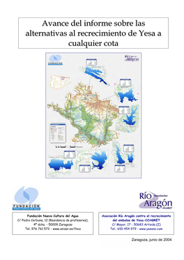 Avance Del Informe Sobre Las Alternativas Al Recrecimiento De Yesa a Cualquier Cota 2