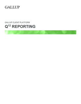 Gallup Q12 Reporting