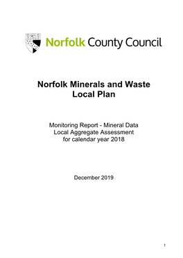 Norfolk Local Aggregates Assessment and Silica Sand Assessment