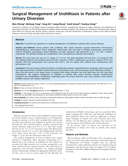 Surgical Management of Urolithiasis in Patients After Urinary Diversion