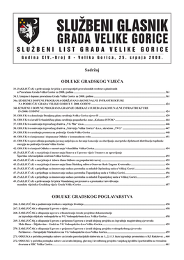 SLUŽBENI GLASNIK GRADA VELIKE GORICE SLUŽBENI LIST GRADA VELIKE GORICE Godina XIV.-Broj 8 - Velika Gorica, 25