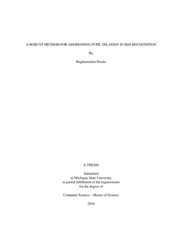 A Robust Method for Addressing Pupil Dilation in Iris Recognition