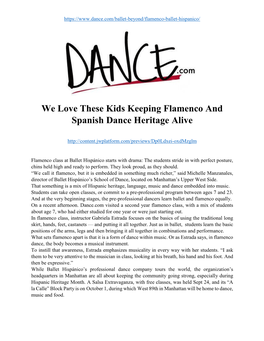 We Love These Kids Keeping Flamenco and Spanish Dance Heritage Alive