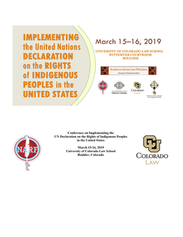 Conference on Implementing the UN Declaration on the Rights of Indigenous Peoples in the United States