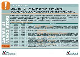 Modifiche Alla Circolazione Dei Treni Regionali