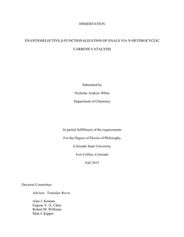 Dissertation Enantioselective Β