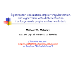 Eigenvector Localization