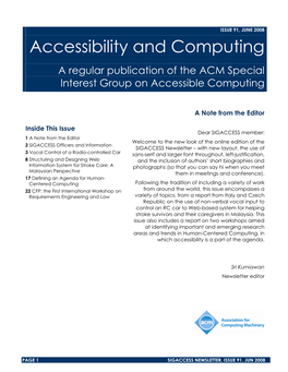 Accessibility and Computing