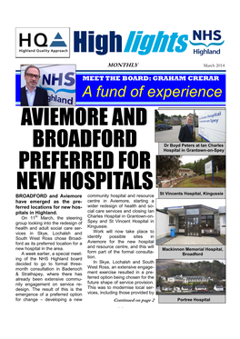 Aviemore and Broadford Preferred for New Hospitals