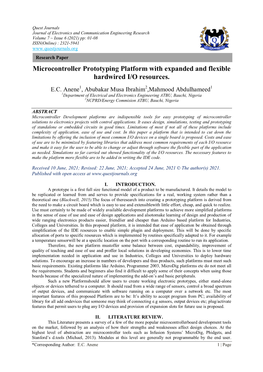 Microcontroller Prototyping Platform with Expanded and Flexible Hardwired I/O Resources