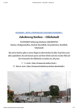 Jakobsweg Itzehoe – Glückstadt – Fwspass.De