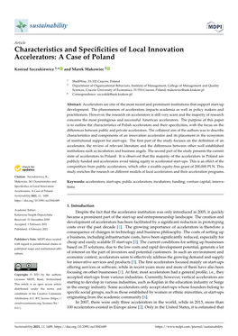 Characteristics and Specificities of Local Innovation Accelerators